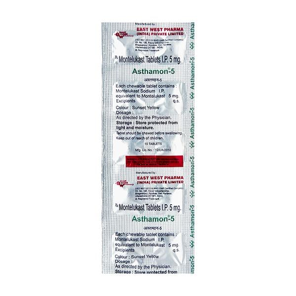 ASTHAMON 5mg Tablet 10's