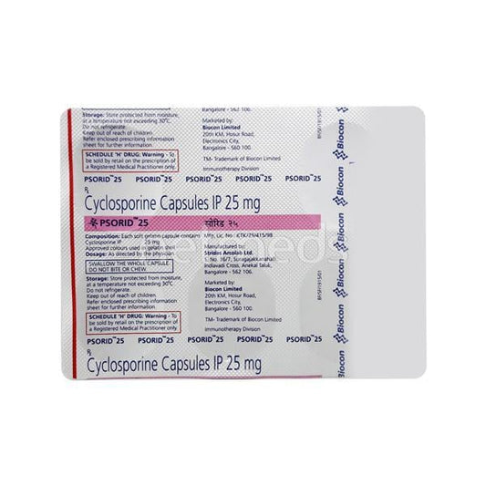 Psorid 25mg Capsule 5'S