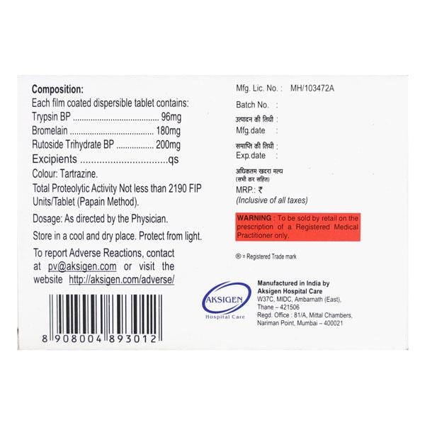 Disperzyme Tablet 10'S