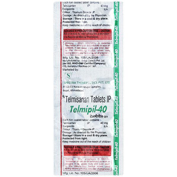 TELMIPIL 40mg Tablet 10's