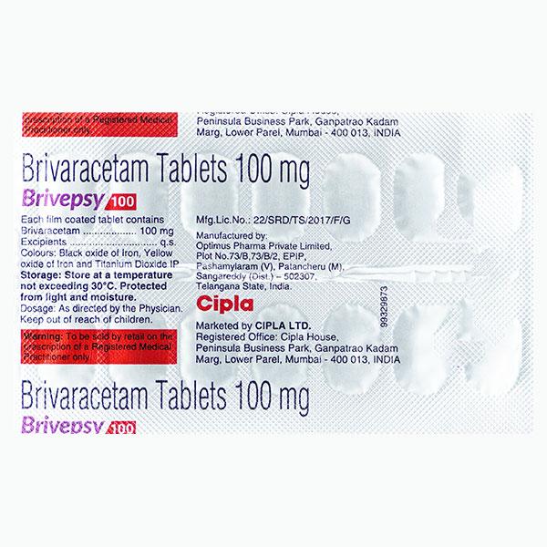 BRIVEPSY 100 Tablet 14's