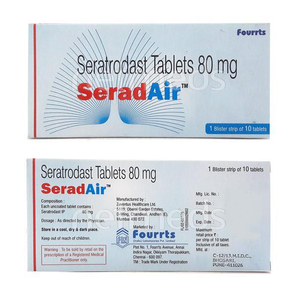 Seradair 80mg Tablet 10'S
