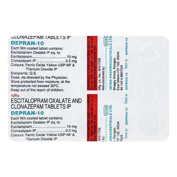 Depran 10/0.5mg Tablet 15'S