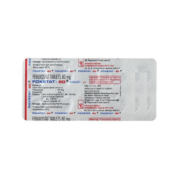 Foxstat 80mg Tablet 10'S