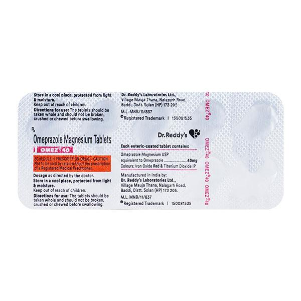Omez 40mg Tablet 10'S