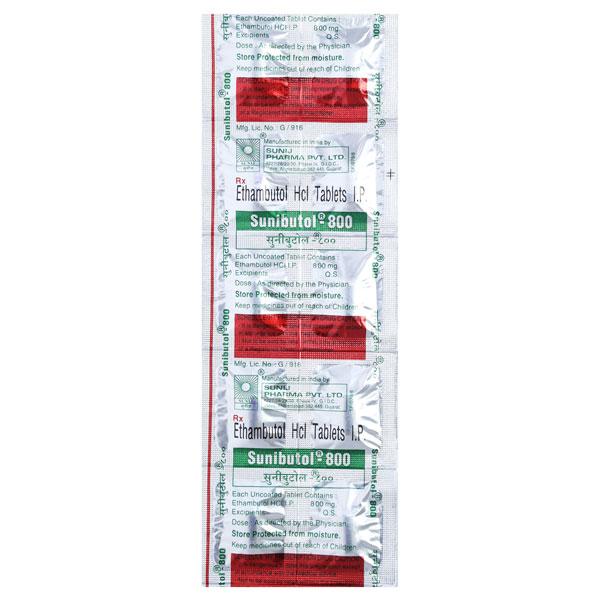 SUNIBUTOL 800 Tablet 10's