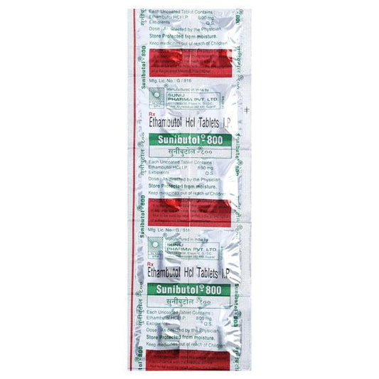 SUNIBUTOL 800 Tablet 10's