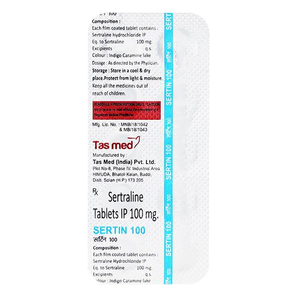 SERTIN 100MG TABLET 10'S