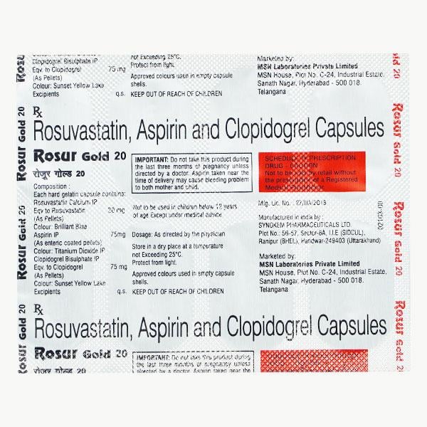 ROSUR GOLD 20mg Capsule 10's