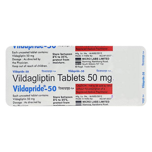 VILDAPRIDE 50mg Tablet 10's