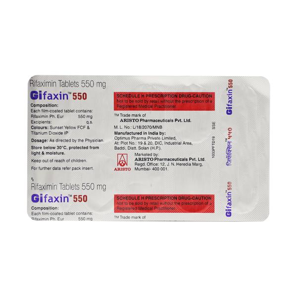 Gifaxin 550mg Tablet 10'S