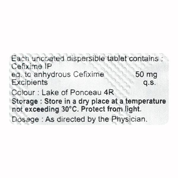 Mahacef 50mg Tablet 10'S