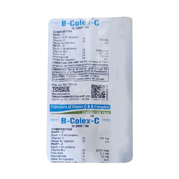 B COLEX C Combipack Injection 1's