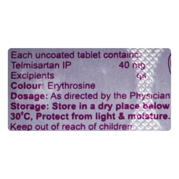 TELMIFINE 40mg Tablet 10's