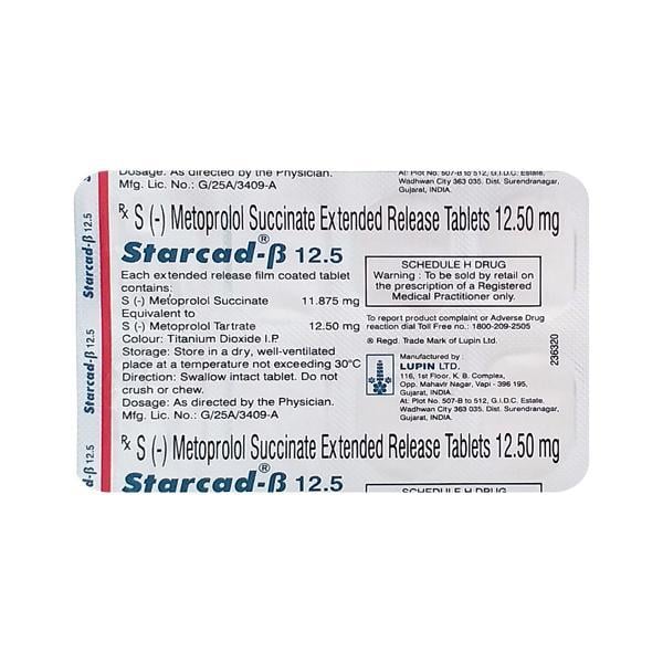 Starcad Beta 12.5 Tablet 10'S