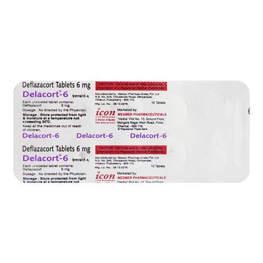 Delacort 6mg Tablet 10'S