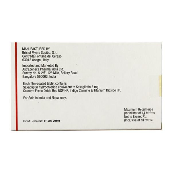 Onglyza 5mg Tablet 14'S