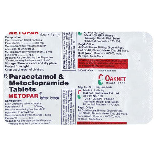Metopar Tablet 15'S