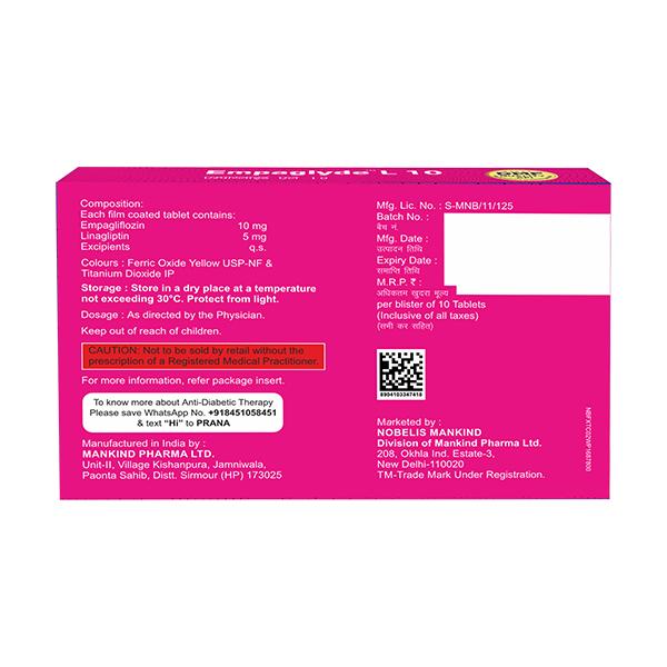 EMPAGLYDE L 10 Tablet 10's