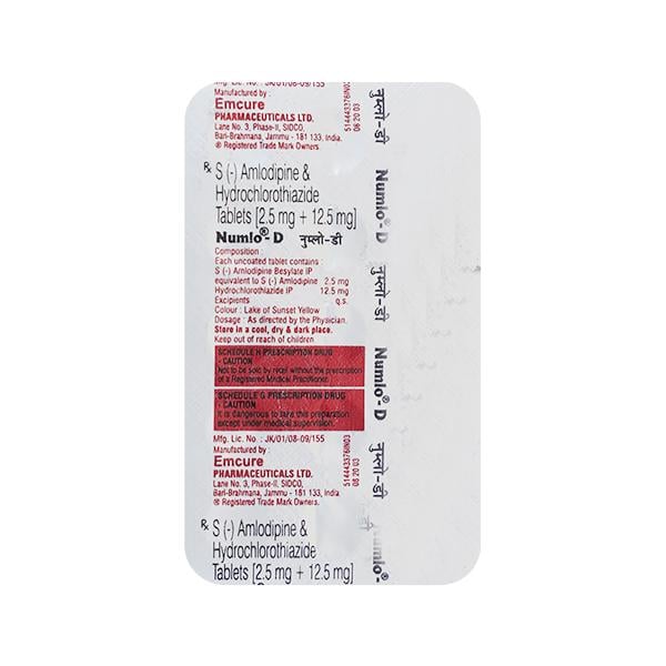 Numlo D 2.5mg Tablet 15'S
