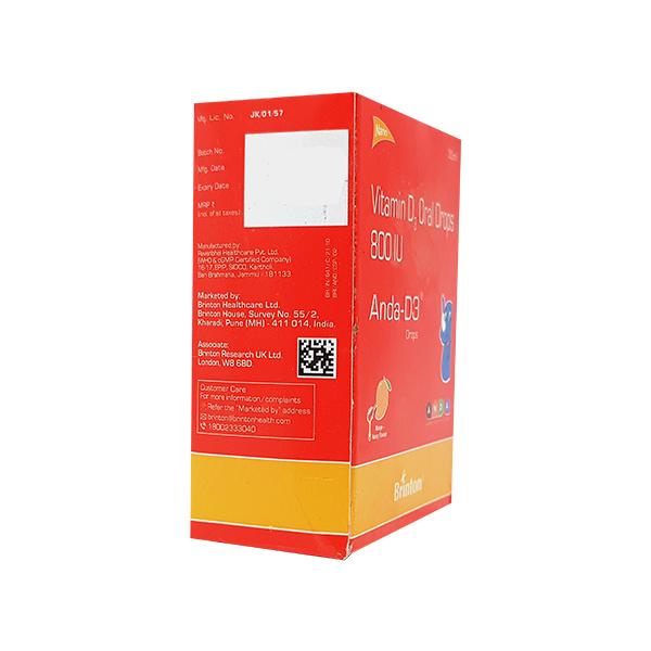 Anda D3 Mango + Honey Flavour Drops 30ml