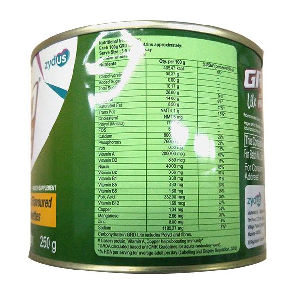 GRD LITE THE SUPERIOR PROTEIN NO ADDED SUGAR CARDAMOM FLAVOURED Diskettes 250g