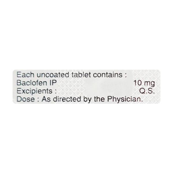 Baclof 10mg Tablet 10'S