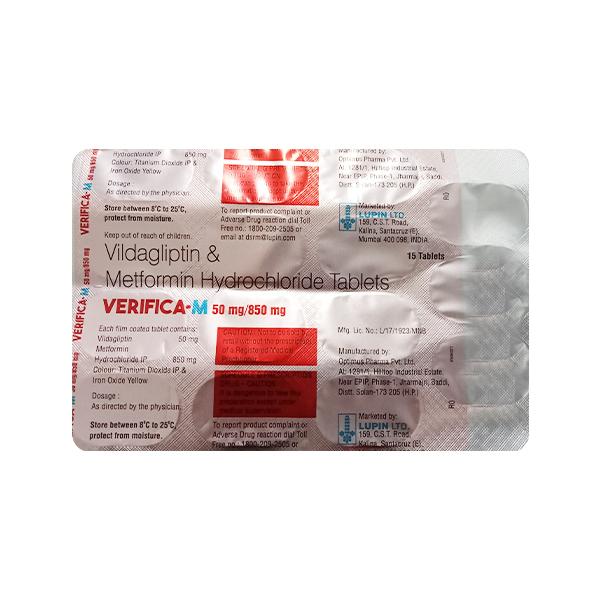 VERIFICA M 50/850mg Tablet 15's