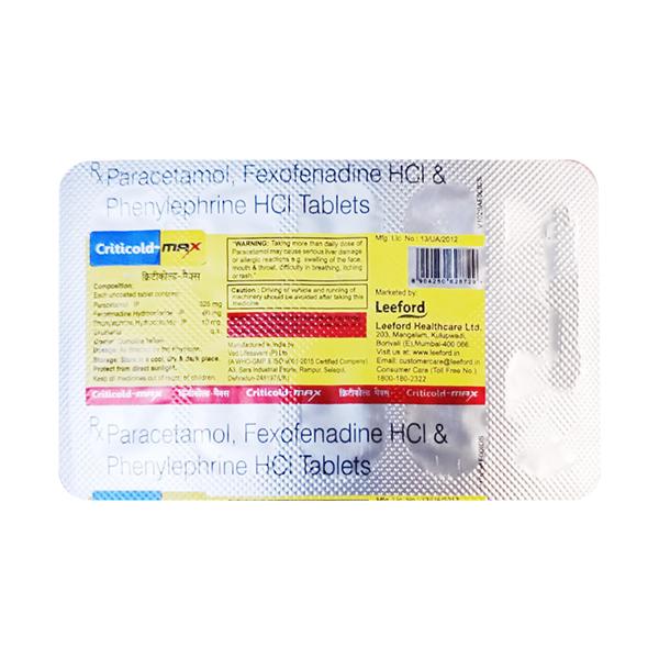 CRITICOLD MAX Tablet 10's