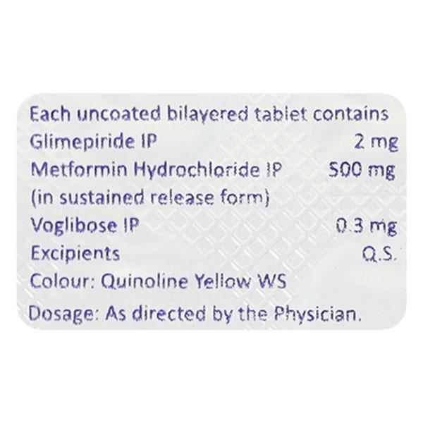VOGLIBITE GM 2/0.3mg Tablet 10's