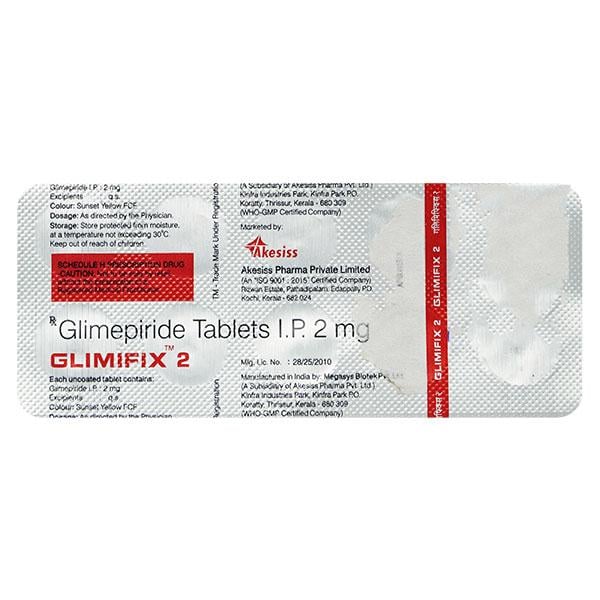 Glimifix 2mg Tablet 10'S