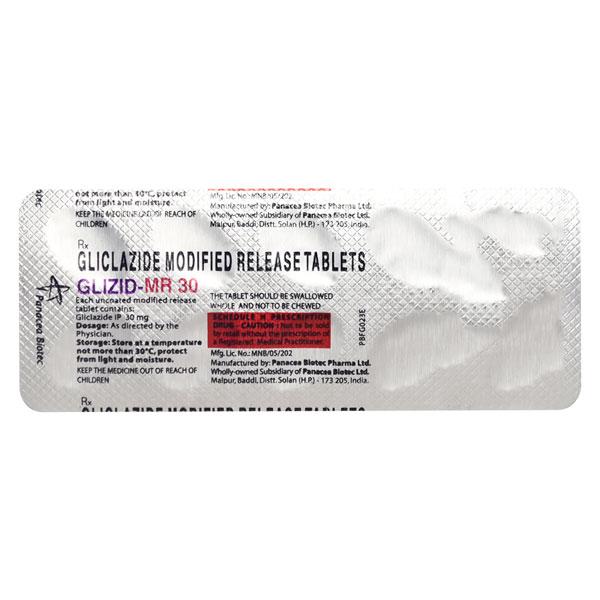Glizid MR 30mg Tablet 10'S