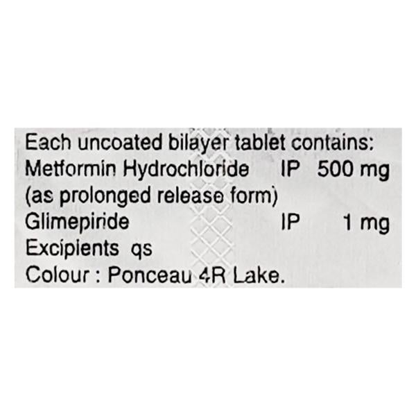 Glimex M 1mg/500mg Tablet 10'S