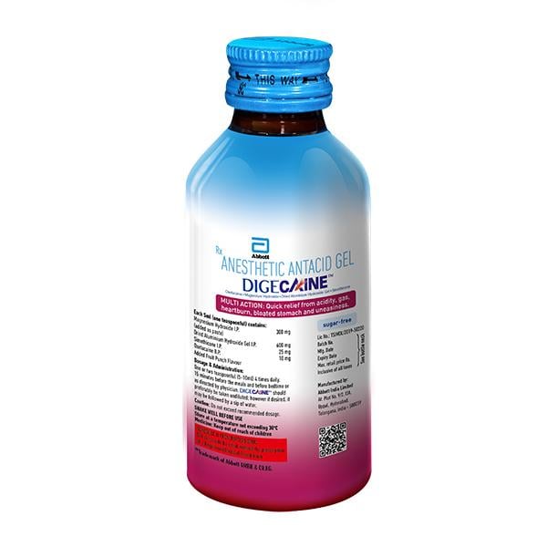 DIGECAINE SUGAR FREE FRUIT PUNCH FLAVOUR Gel(Oral) 200ml
