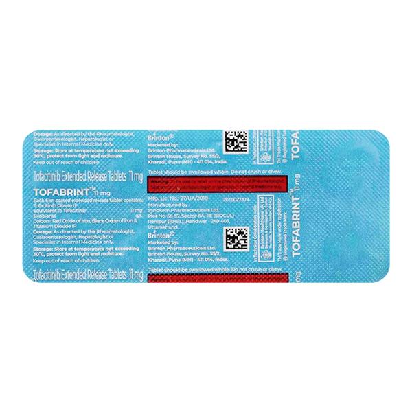 TOFABRINT 11mg Tablet 10's