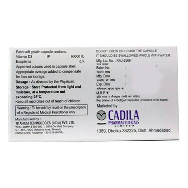 Calcigen D3 60K Capsule 4'S