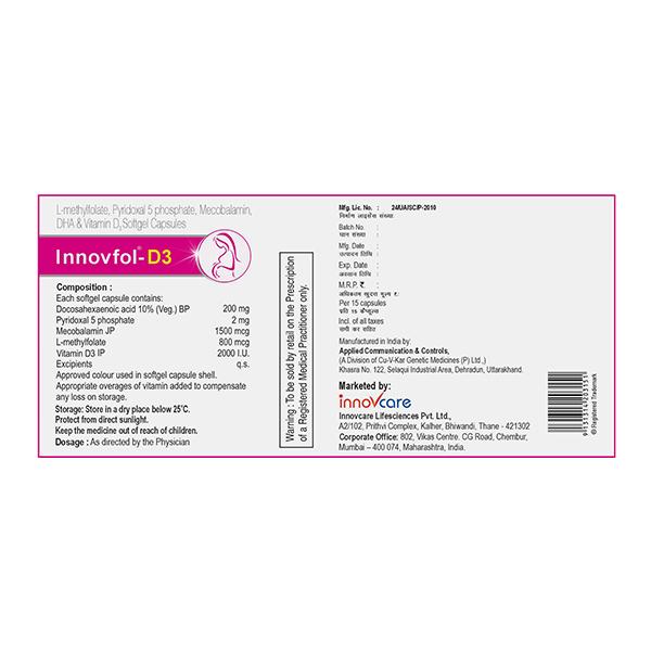Innovfol D3 Capsule 15'S