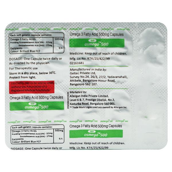 Osmega 500mg Capsule 10'S