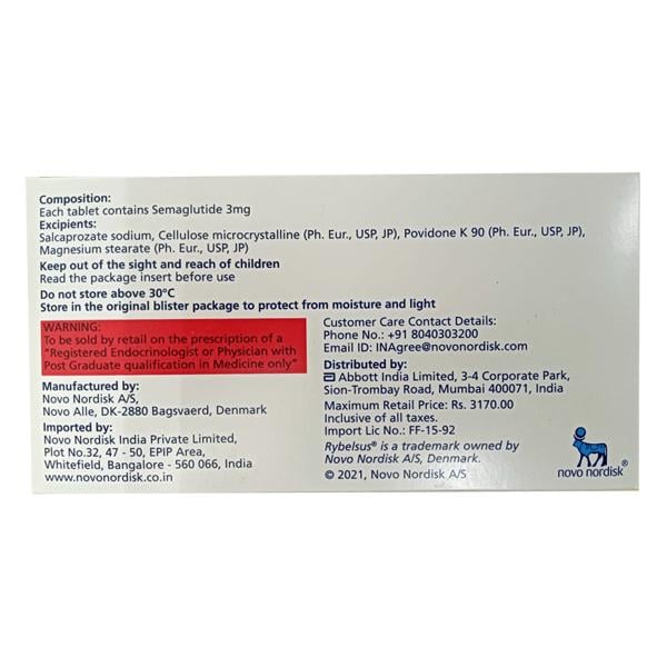 RYBELSUS 3mg Tablet 10's
