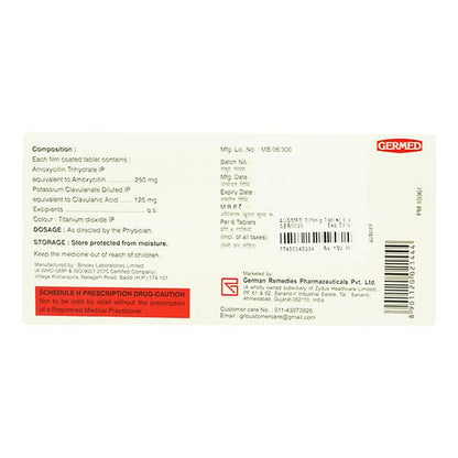 AUGMED 375mg Tablet 6's