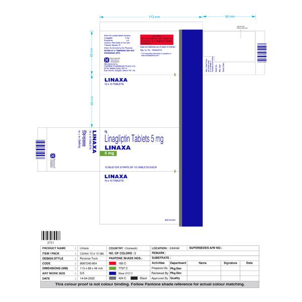 LINAXA 5mg Tablet 10's
