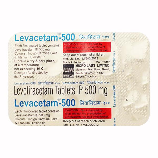 Levacetam 500mg Tablet 10'S