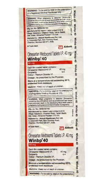 Winbp 40mg Tablet 10'S