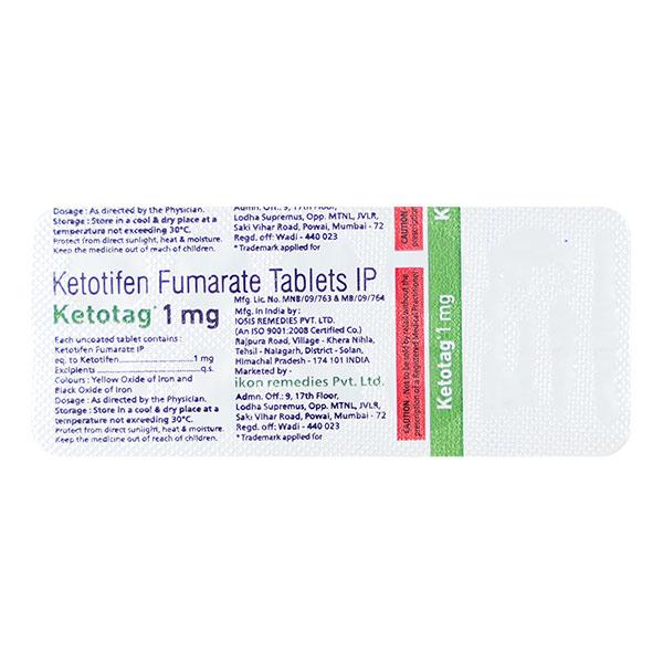 KETOTAG 1mg Tablet 10's