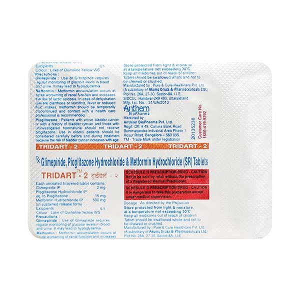 Tridart 2mg Tablet 10'S