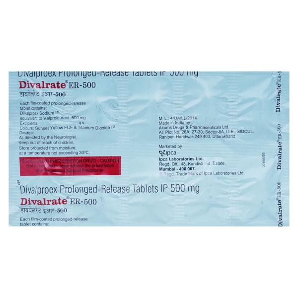 Divalrate ER 500mg Tablet 10'S