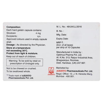 Prostagard 4mg Capsule 10'S