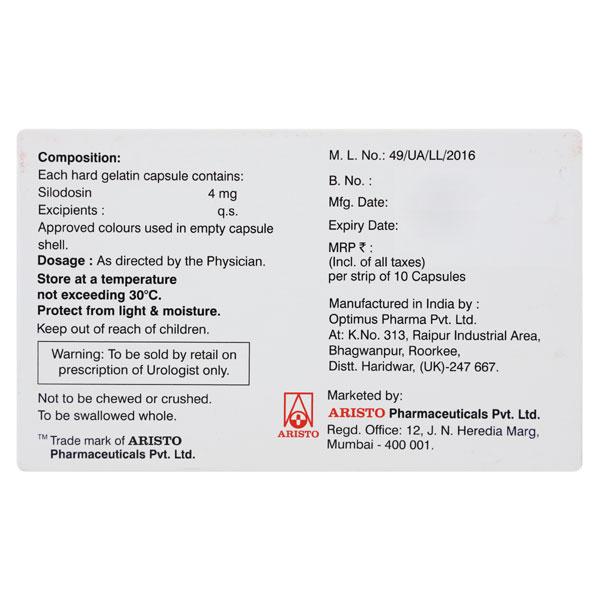 Prostagard 4mg Capsule 10'S