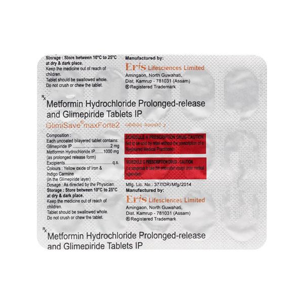 Glimisave Max Forte 2mg Tablet 15'S