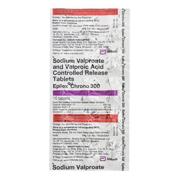 EPILEX CHRONO 300mg Tablet 15's